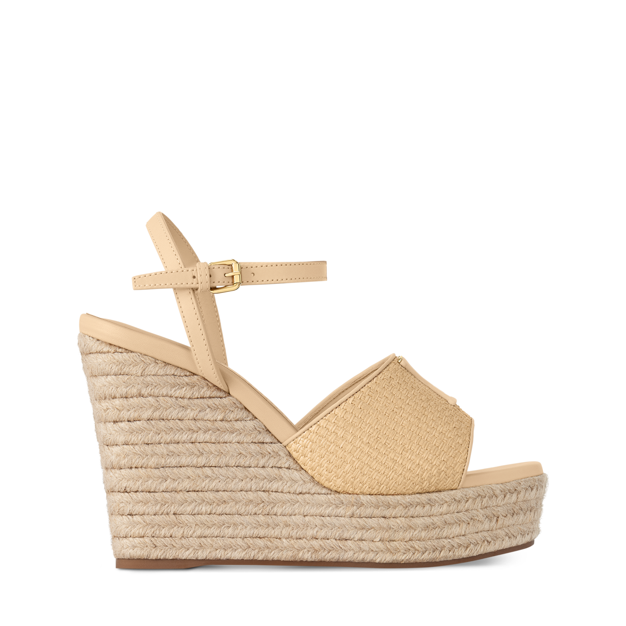 WHITE MOUNTAIN Maize, Sandalo Espadrillas con Zeppa Donna, Tessuto Naturale, 35.5 EU Larga
